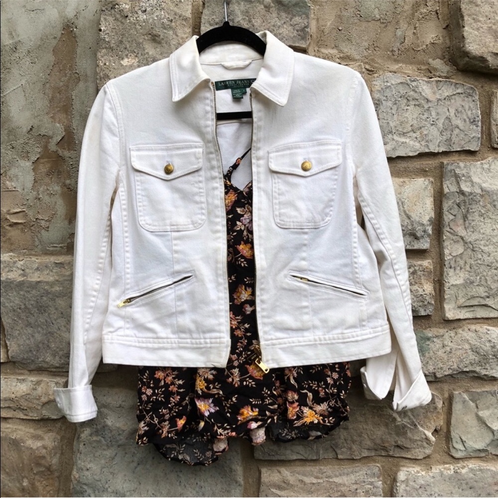 Ralph Lauren white denim jacket
